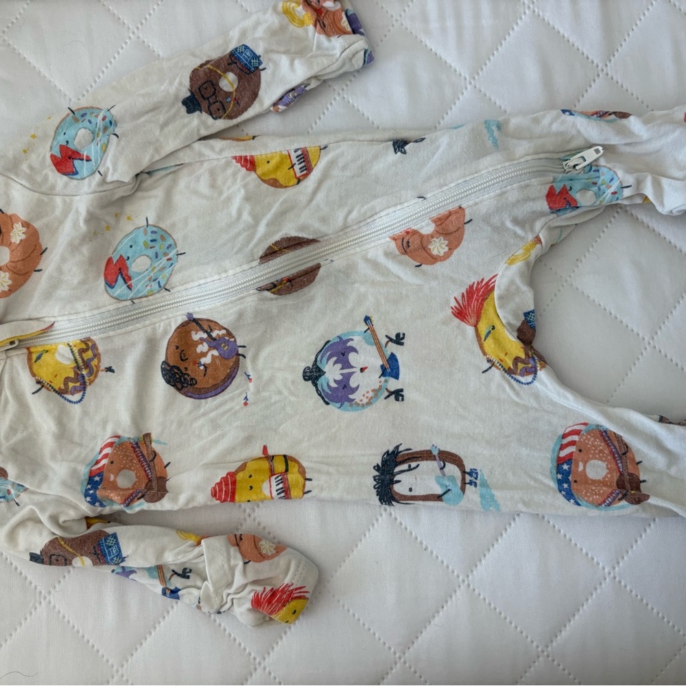 Angel Dear Multicolor Donut Print Footie